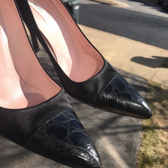 PRADA Croc cap toe satin pumps - Size 41 - Picture 4 of 14